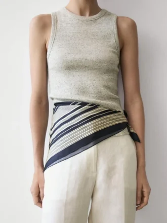 100 % Seiden-Streifenschal