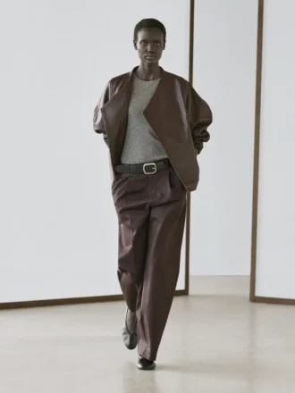 Asymmetrische Bomberjacke aus Nappaleder