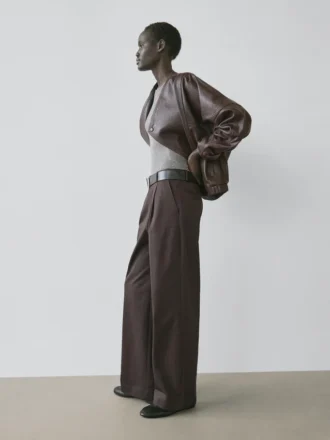 Asymmetrische Bomberjacke aus Nappaleder