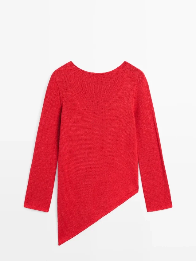 Asymmetrischer Strickpullover Asymmetrischer Strickpullover