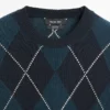 Baumwoll-Strick-Pullover mit Argyle-Muster Baumwoll-Strick-Pullover mit Argyle-Muster