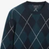 Baumwoll-Strick-Pullover mit Argyle-Muster Baumwoll-Strick-Pullover mit Argyle-Muster