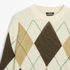 Baumwoll-Strick-Pullover mit Argyle-Muster Baumwoll-Strick-Pullover mit Argyle-Muster