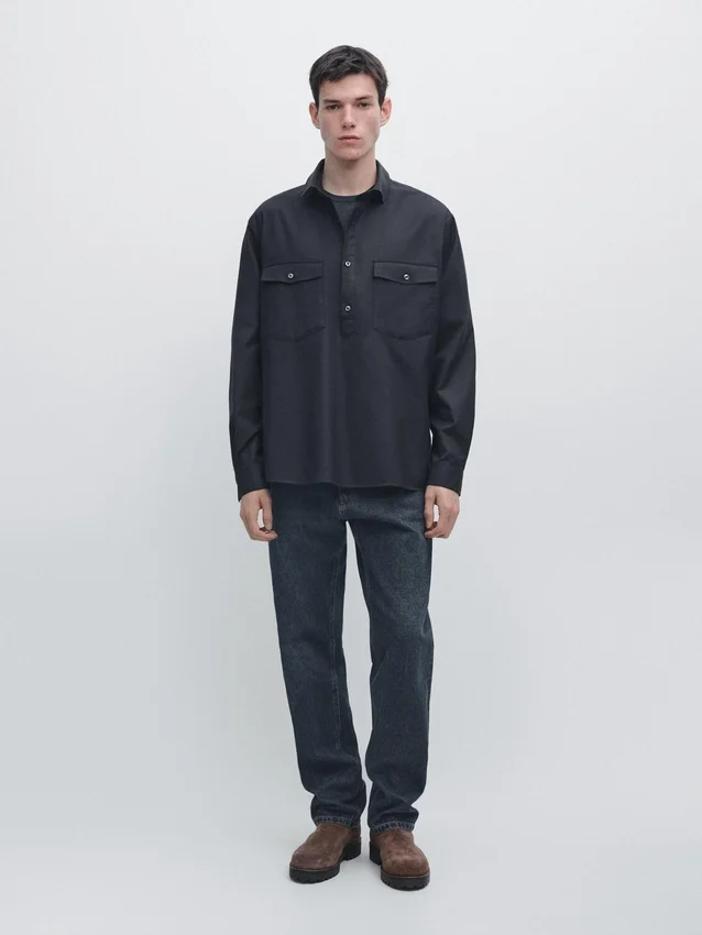 Baumwollhemd mit Taschen Baumwollhemd mit Taschen