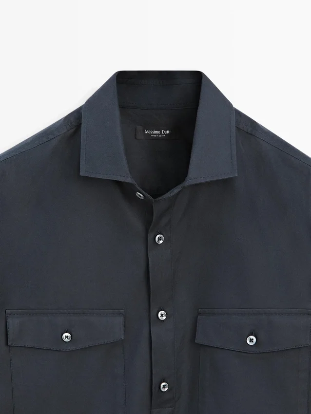 Baumwollhemd mit Taschen Baumwollhemd mit Taschen