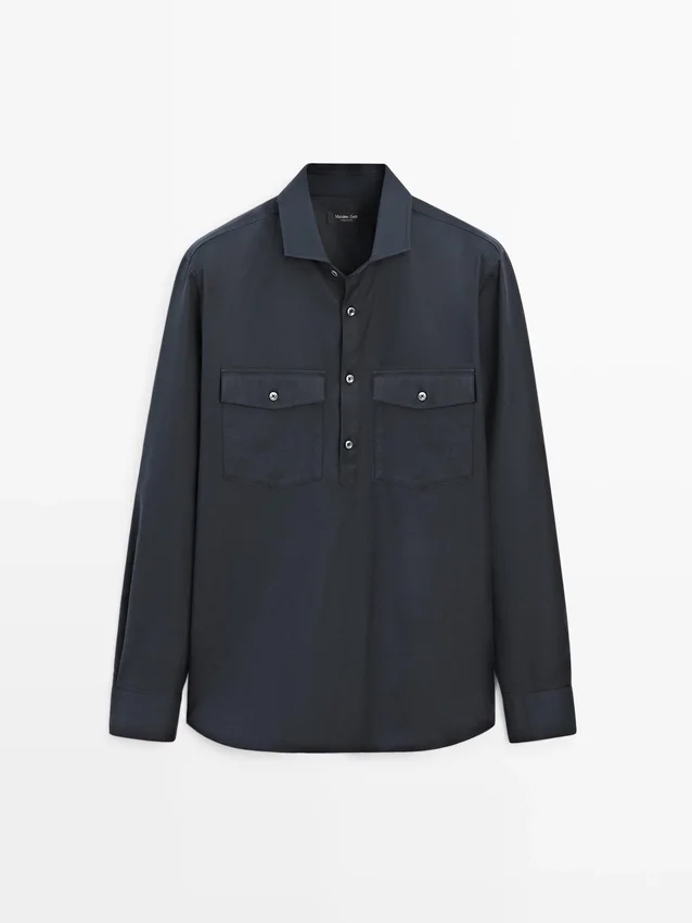 Baumwollhemd mit Taschen Baumwollhemd mit Taschen