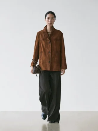 Blazer aus Wildleder mit Taschen