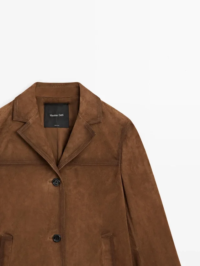 Blazer aus Wildleder mit Taschen Blazer aus Wildleder mit Taschen