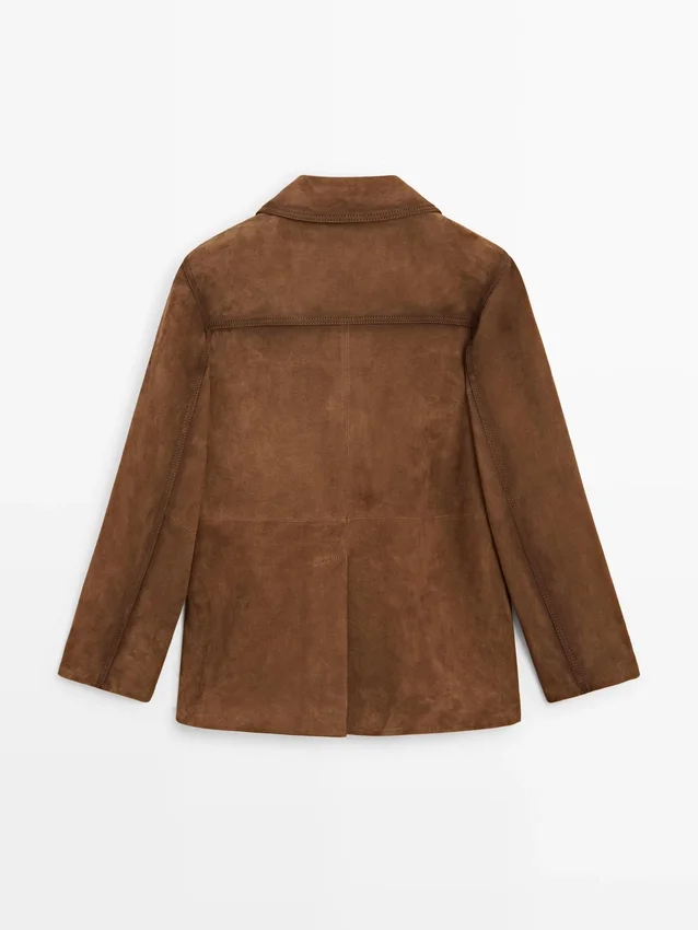 Blazer aus Wildleder mit Taschen Blazer aus Wildleder mit Taschen