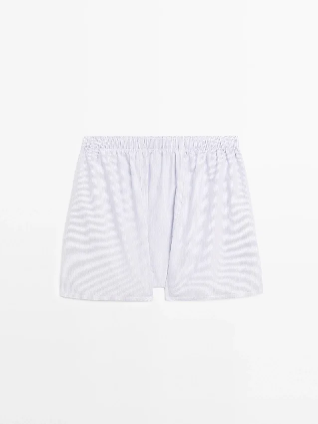 Boxershorts mit doppeltem Streifenmuster Boxershorts mit doppeltem Streifenmuster
