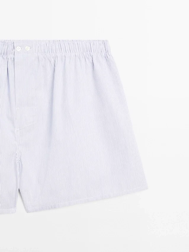 Boxershorts mit doppeltem Streifenmuster Boxershorts mit doppeltem Streifenmuster