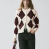 Cardigan aus Baumwolle mit Argyle-Muster