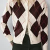 Cardigan aus Baumwolle mit Argyle-Muster