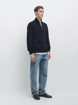 Cardigan aus Baumwolle mit Reißverschluss