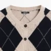 Cardigan aus Baumwollmischung mit Argyle-Muster