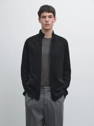 Cardigan aus Baumwollmischung mit Raglanärmeln