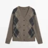 Cardigan aus Wollmischung mit Argyle-Muster