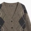 Cardigan aus Wollmischung mit Argyle-Muster