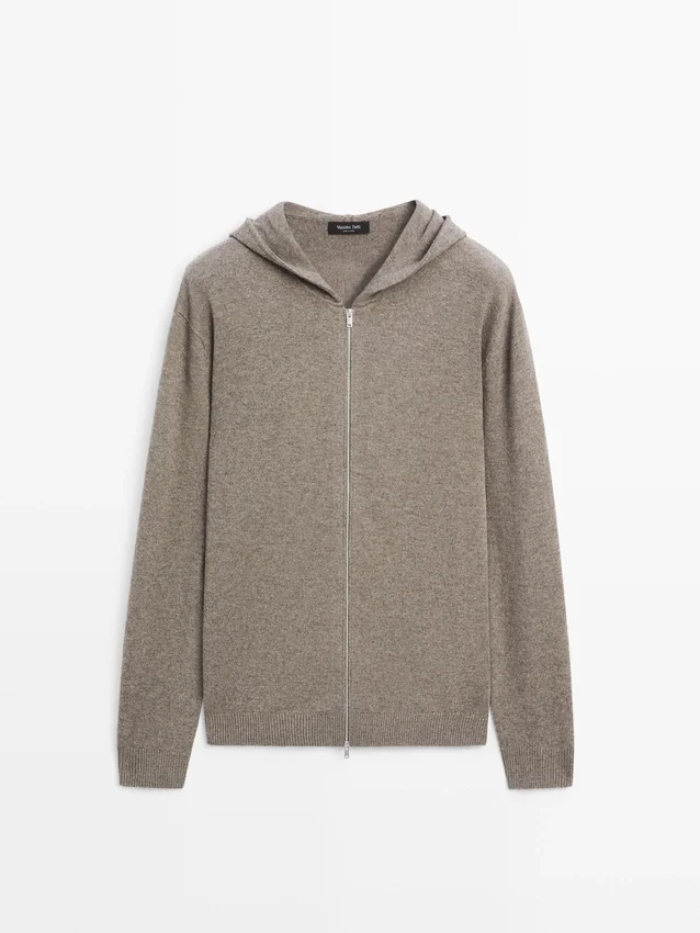 Cardigan aus Wollmischung mit Kapuze Cardigan aus Wollmischung mit Kapuze