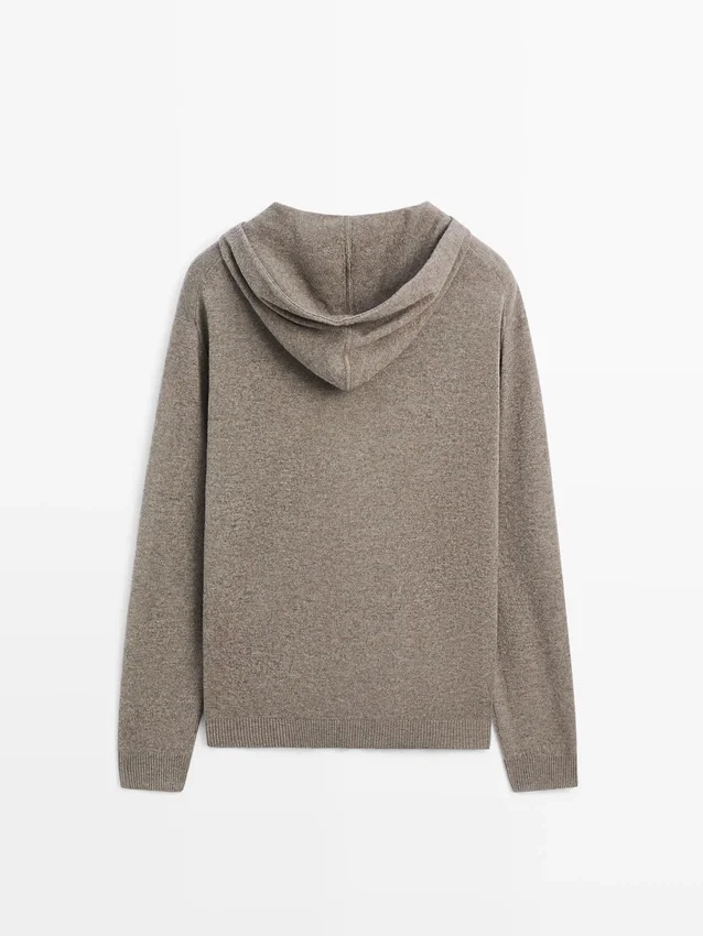 Cardigan aus Wollmischung mit Kapuze Cardigan aus Wollmischung mit Kapuze