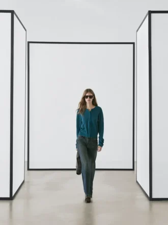 Cardigan aus Wollstrick mit verdeckten Knöpfen