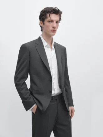 Cooler Anzug-Blazer aus Wolle