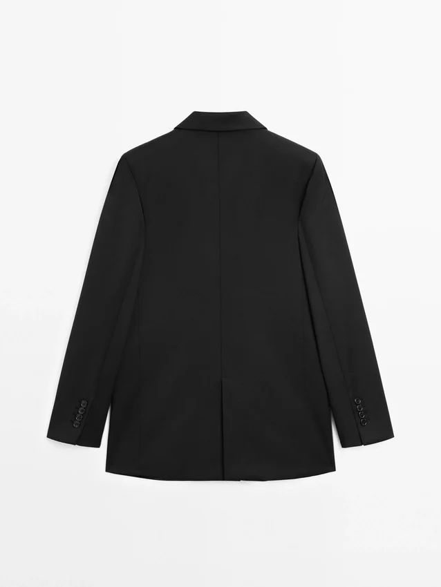 Extrafeiner Zweiknopf-Blazer aus Wolle Extrafeiner Zweiknopf-Blazer aus Wolle