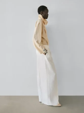 Fließende Anzugshose aus Leinen