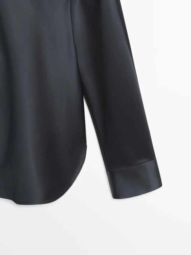 Fließendes Satinhemd Fließendes Satinhemd