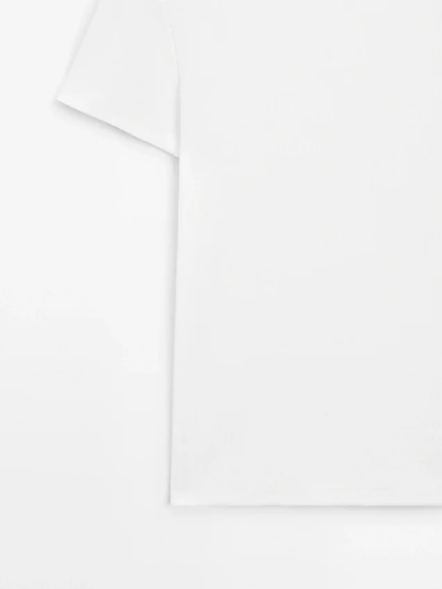 Geripptes, schweres Kurzarm-T-Shirt Geripptes, schweres Kurzarm-T-Shirt