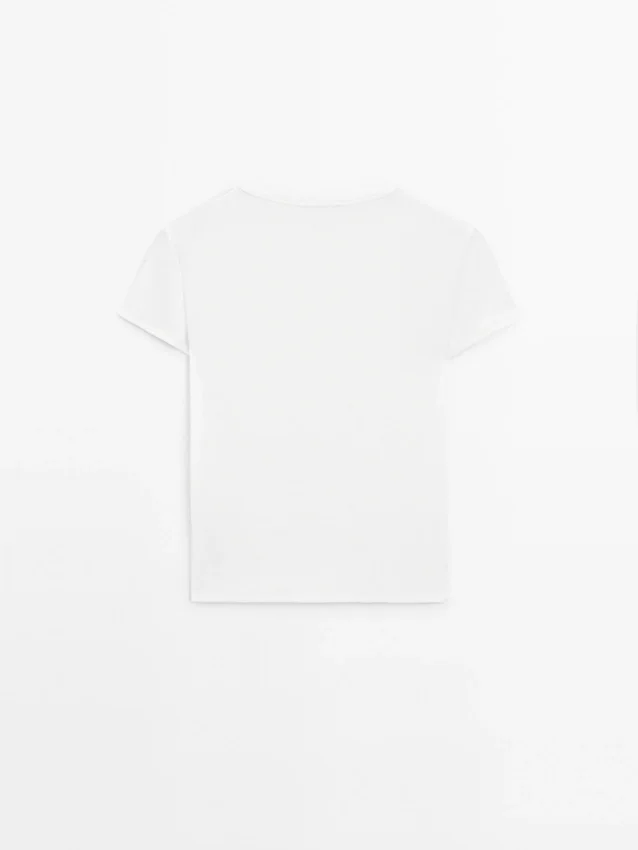 Geripptes, schweres Kurzarm-T-Shirt Geripptes, schweres Kurzarm-T-Shirt