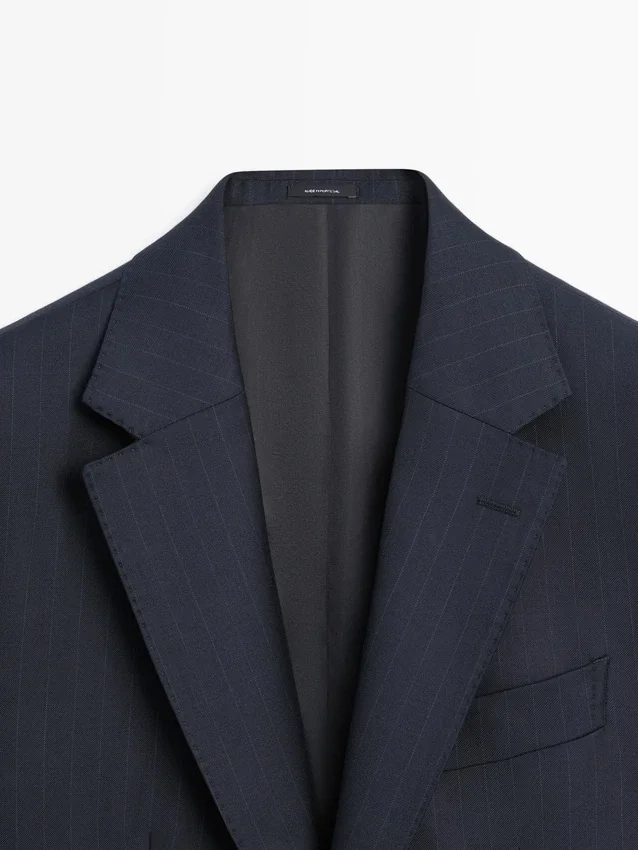 Gestreifter Anzug-Blazer aus Cool Wool Gestreifter Anzug-Blazer aus Cool Wool