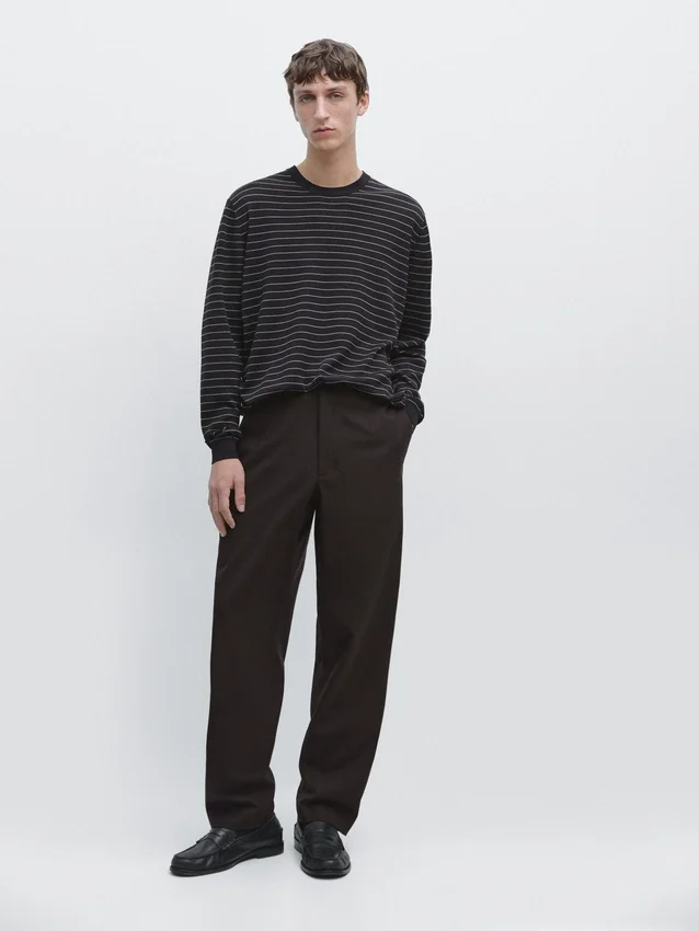 Gestreifter Langarm-Pullover Gestreifter Langarm-Pullover