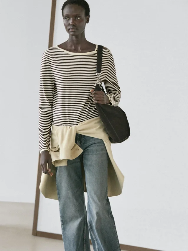 Gestreifter Langarm-Pullover Gestreifter Langarm-Pullover