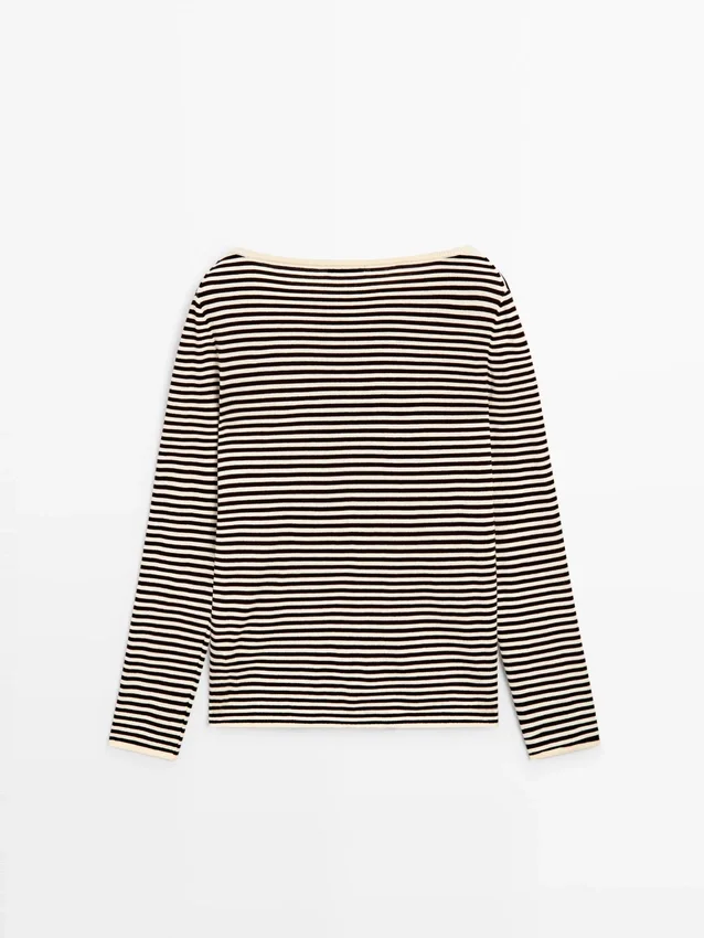 Gestreifter Langarm-Pullover Gestreifter Langarm-Pullover