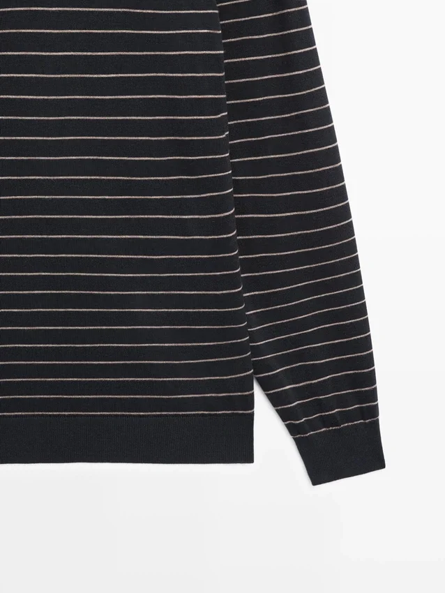 Gestreifter Langarm-Pullover Gestreifter Langarm-Pullover