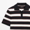 Gestreifter Strick-Poloshirt Gestreifter Strick-Poloshirt