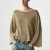 Gestreifter Strickpullover aus 100 % Baumwolle Gestreifter Strickpullover aus 100 % Baumwolle