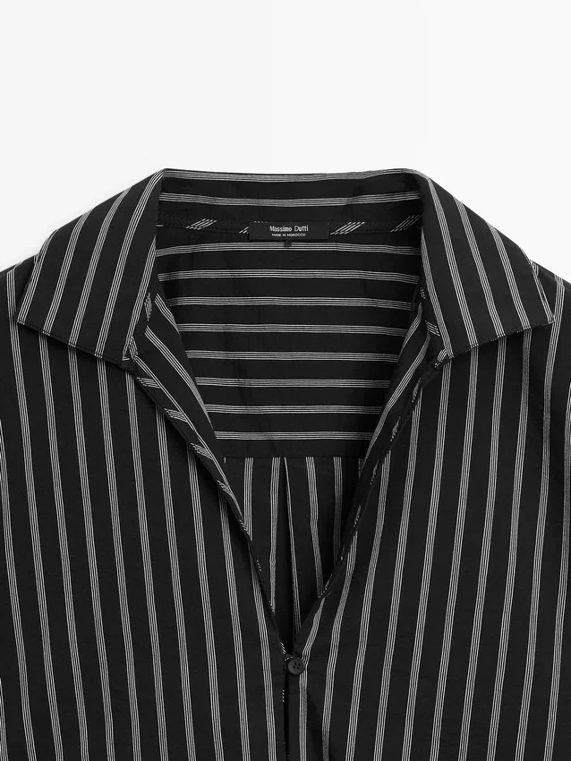 Gestreiftes Hemd aus Baumwollmischung Gestreiftes Hemd aus Baumwollmischung