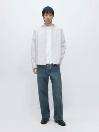 Gestreiftes Hemd aus Baumwollmischung in Regular Fit