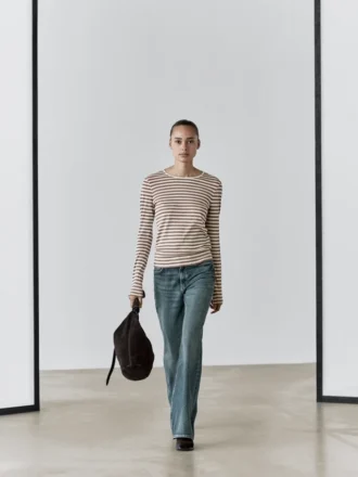 Gestreiftes T-Shirt aus 100 % Baumwolle