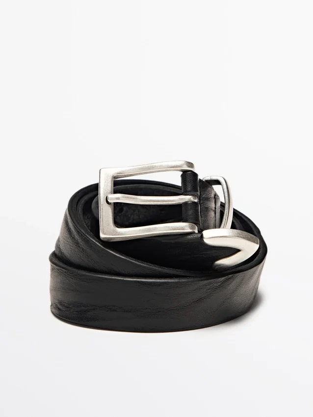 Gürtel aus Nappaleder mit Zierdetail Gürtel aus Nappaleder mit Zierdetail