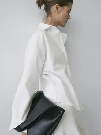 Hemd aus Baumwollpopeline mit Abnähern