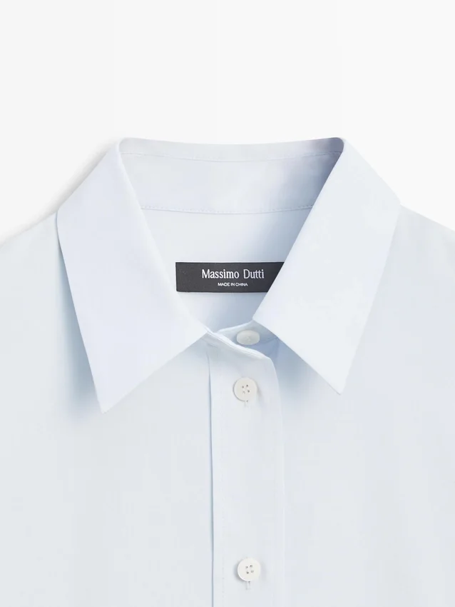 Hemd aus Popeline und Baumwollmischung Hemd aus Popeline und Baumwollmischung