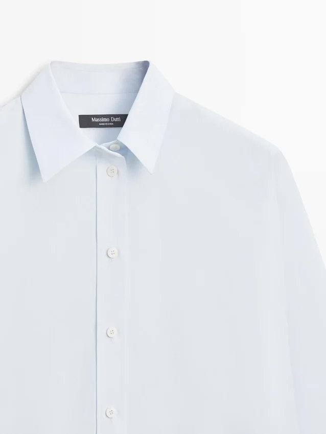 Hemd aus Popeline und Baumwollmischung Hemd aus Popeline und Baumwollmischung