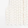 Häkel-Weste aus Baumwolle mit floralen Details