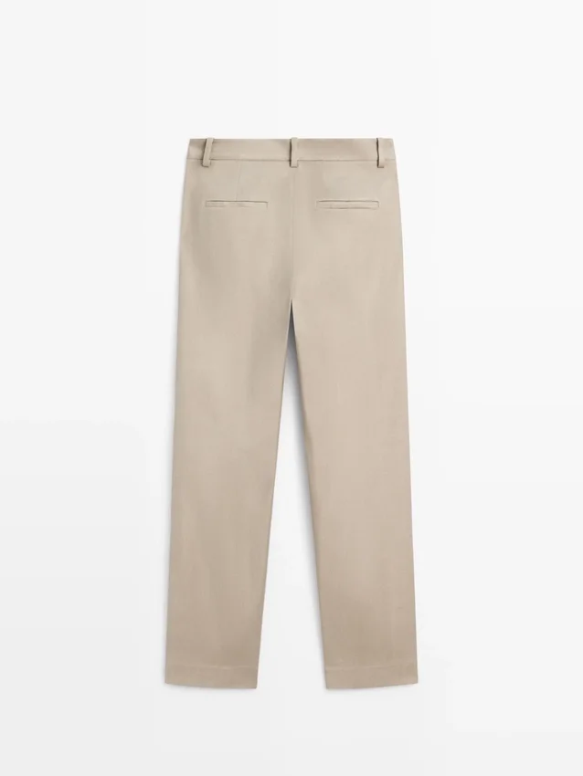 Hose aus Leinenmischung mit geradem Bein Hose aus Leinenmischung mit geradem Bein