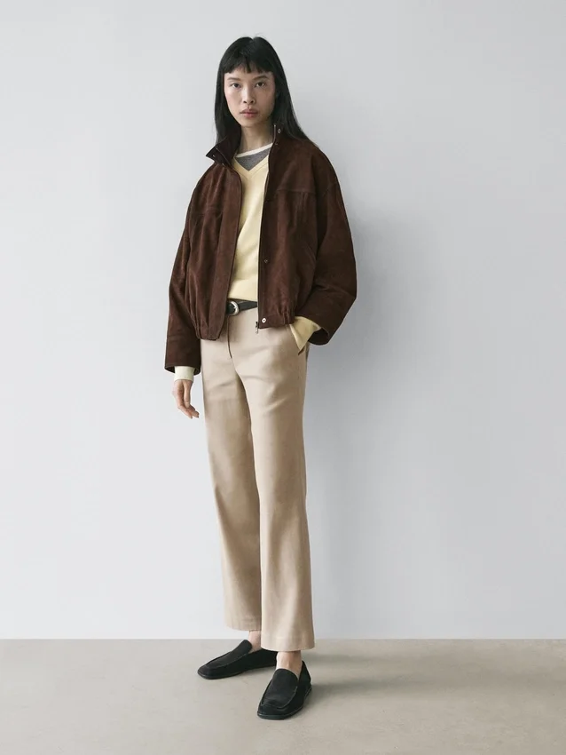 Hose aus Leinenmischung mit geradem Bein Hose aus Leinenmischung mit geradem Bein