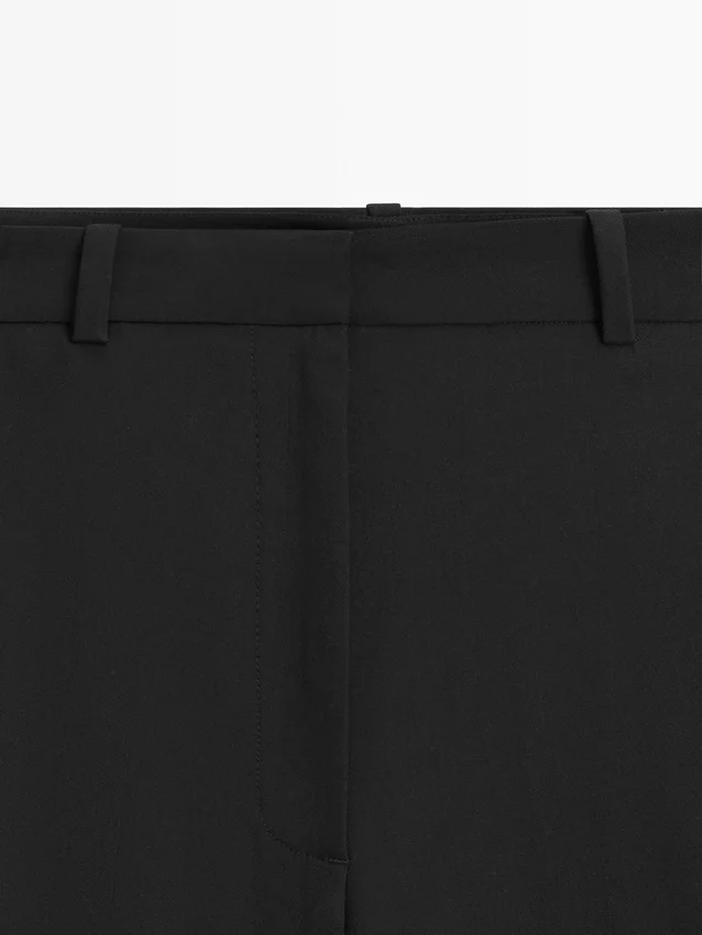 Hose aus Wollmischung mit Nahtdetails Hose aus Wollmischung mit Nahtdetails