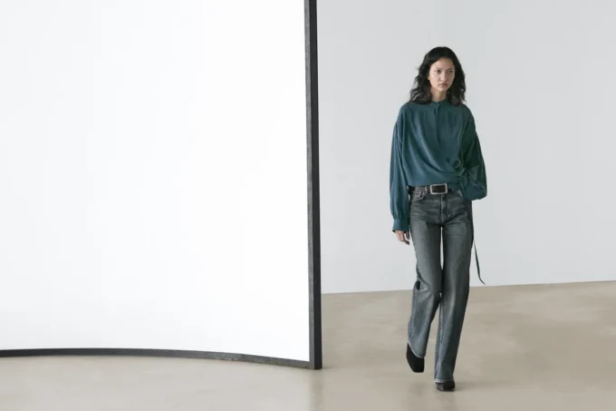 Jeans mit geradem Bein und mittlerer Leibhöhe